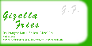 gizella fries business card